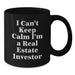 Funny Real Estate Investor Gifts for Men, Unique Black Coffee Mug, Graduation Unique Gifts from Friends to Real Estate Investor - Additional