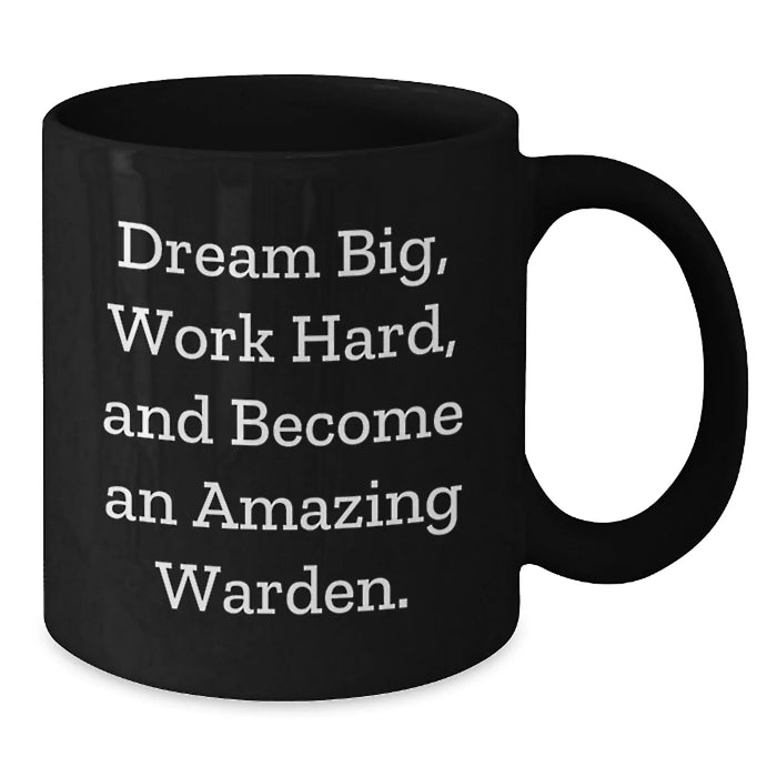 Funny Warden Quotes Black Coffee Mug Gifts from Friends to Men on Christmas Unique Items - Additional