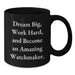 Encouraging Watchmaker Gifts from Friends - Christmas Unique Mug with Dream Big Quote - Black Coffee Mug for Watchmaker Enthusiast Gift - Additional