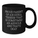 Funny Russell Terrier Dog Quotes Gifts for Men Women Friends Family - Russell Terrier Dog Black Coffee Mugs - Gifts from Men Women Friends Family - Russell Terrier Dog Lovers Black Coffee Mug - Additional