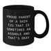 Funny Shih Tzu Dog Lover Gifts for Men Women Friends Family - Proud Parent Shih Tzu Mugs, Black Coffee Mug, Christmas Unique Gifts from Husband, Wife, Mom, Dad - Additional