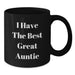 Funny Auntie Gifts from Men to Auntie, Best Great Auntie Black Coffee Mug for Birthday - Additional