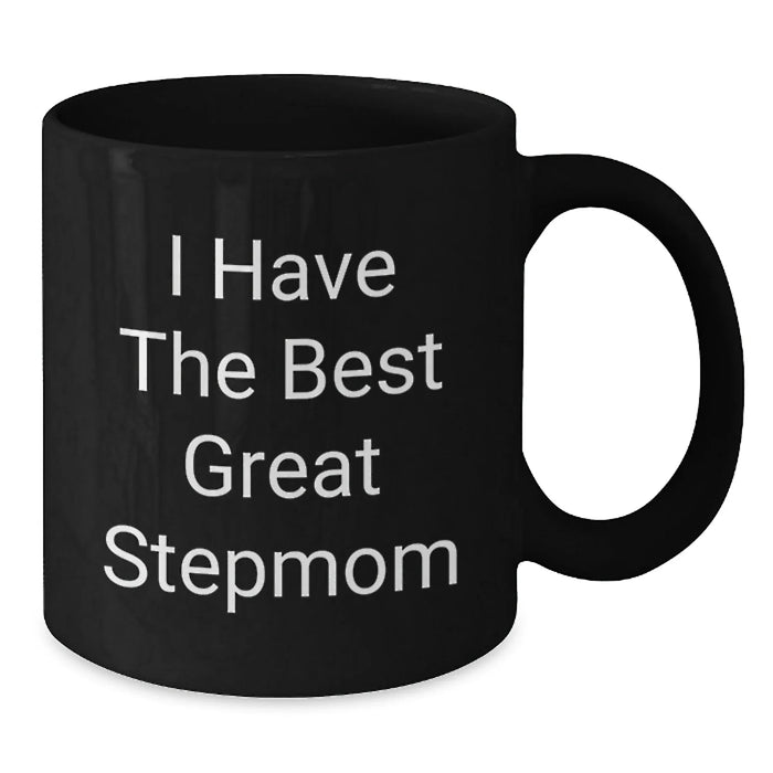 Funny Stepmom Quotes Great Gifts for Stepmom from Family and Friends Unique Black Coffee Mugs - Additional