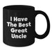 Funny Uncle Birthday Unique Gifts from Men to Great Uncles - 'I Have The Best' Quote on Black Coffee Mug, 11oz or 15oz Capacity, Microwave and Dishwasher Safe - Additional