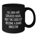 Funny Band Director Gifts from Men, Band Director Black Coffee Mug for Birthday, 'All Men Are Created Equal But The Coolest Become A Band Director' Quote - Additional