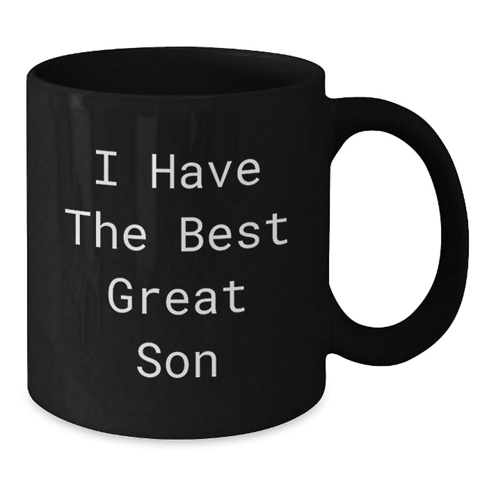 Funny Son Quotes Black Coffee Mugs, Gifts from Family for Great Son, Unique Christmas Unique Gifts - Additional