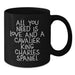 Funny Cavalier King Charles Spaniel Dog Gifts from Men to Friends - Christmas Unique Mugs with All You Need Is Love And A Cavalier King Charles Spaniel Quote - Black Coffee Mug - Additional