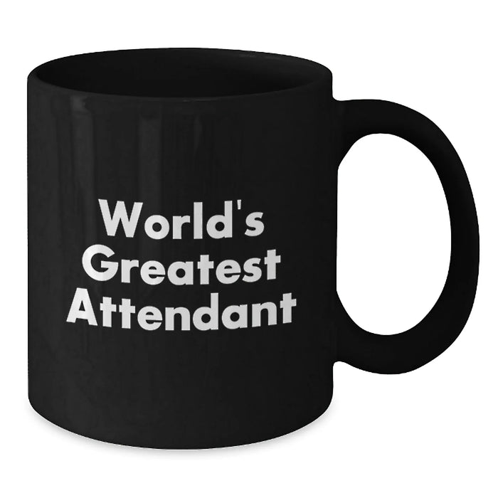 Funny World's Greatest Attendant Quote Black Coffee Mug Gifts for Attendants, Women, and Coworkers from Men, Family, and Friends this Christmas - Additional