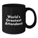 Funny World's Greatest Attendant Quote Black Coffee Mug Gifts for Attendants, Women, and Coworkers from Men, Family, and Friends this Christmas - Additional