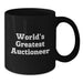 Funny World's Greatest Auctioneer Gifts for Men, Funny Birthday Unique Gifts from Friends to Friends, Black Coffee Mug with Quote - Auctioneer Lover - Additional