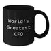 Funny World's Greatest CFO Christmas Unique Gifts for Men, Women, Friends, or Coworkers - Black Ceramic Coffee Mug - Additional
