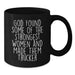 Funny Trucker Gifts from Men to Women for the Strongest Women Made Trucker Black Coffee Mug - Christmas Unique Presents - Additional