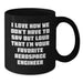 Funny Aerospace Engineer Gifts for Men - Black Coffee Mug I Love How We Don't Have To Say Out Loud That I'm Your Favorite Aerospace Engineer - Additional