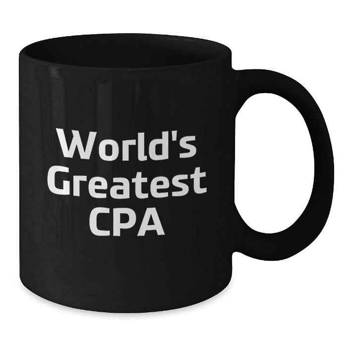 World's Greatest CPA Christmas Unique Gift Black Coffee Mugs Funny Quote for CPAs from Friends - Additional