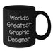 Funny World's Greatest Graphic Designer Gifts from Family for Birthday Unique Mugs, Black Coffee Mug for Graphic Designers - Additional