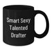 Funny Drafter Gifts for Him, Black Coffee Mug with Smart Quote, Christmas Unique Ideas from Friends - Additional