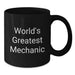 Funny Mechanic Gifts from Friends, World's Greatest Mechanic Quote on Black Coffee Mug, Unique Christmas Unique Gift for Mechanic Men - Additional