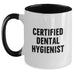 Funny 'Certified to Floss' Two Tone Coffee Mug for Dental Hygienist Gifts from Family and Friends - Christmas Unique Gifts - Main