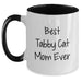 Funny Tabby Cat Mom Gifts from Friends for Tabby Cat Lover's Birthday Unique Mugs, Best Tabby Cat Mom Ever Quote, Two Tone Coffee Mug, 11oz Ceramic - Main
