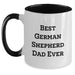 Funny German Shepherd Dog Gifts for Dad - Two Tone Coffee Mug with Best 'German Shepherd Dad Ever' Quote, Unique Birthday Unique Gifts from Men to Husband - Main