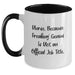 Funny Nurse Gifts from Men or Women to Coworkers, Friends, or Family - Two Tone Coffee Mug with 'Nurse Because Freaking genius Is Not An Official Job Title' - Main