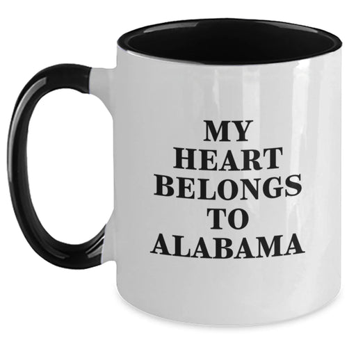Funny Alabama Two Tone Coffee Mugs for Birthday Unique Gifts from Friends and Family - Main