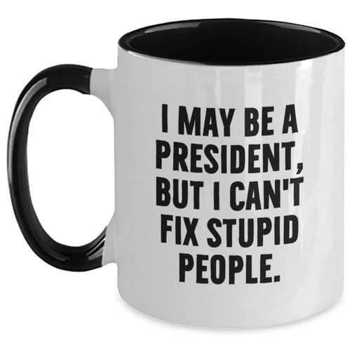 Funny Two Tone Coffee Mugs for President Lovers - Gifts from Friends or Family for Him on Christmas Unique - Main