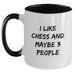 Funny Chess Inspirational Two Tone Coffee Mugs Gifts from Friends for Chess Enthusiasts during Christmas Unique Occasions - Main
