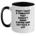 Funny Therapist Gifts, Two Tone Coffee Mug, Perfect for Therapist Men, Women, or Coworkers to Enjoy, Don't Trust A Therapist That Doesn't Drink Coffee - Main