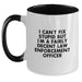 Funny Christmas Unique Gifts for Law Enforcement Officer, 'I Can't Fix Stupid' Two Tone Coffee Mugs from Friends, Family, or Coworkers - Main