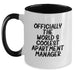 Funny Gifts from Men, Family, or Friends to Apartment Manager on Father's Day - Officially The World's Coolest Apartment Manager Two Tone Coffee Mug - Main