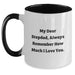 Funny Stepdad Gifts from Family, Cute Two Tone Coffee Mug for Him, Always Remember How Much I Love You. Christmas Unique Gifts for Stepdad - Main