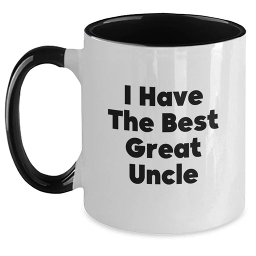 Funny Uncle Gifts - 'I Have The Best Great Uncle' Two Tone Coffee Mug, Gifts from Family, Gifts for Uncle's Birthday - Main
