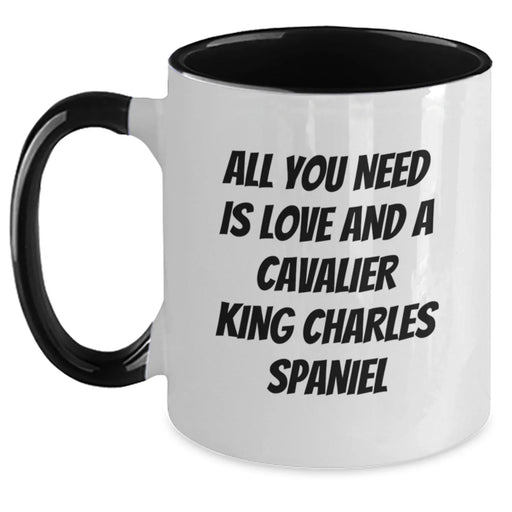 Funny Cavalier King Charles Spaniel Dog Gifts for Men - All You Need Is Love And A Cavalier King Charles Spaniel Christmas Mugs from Family - Main
