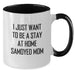 Funny Samoyed Dog Gifts for Mom - I Just Want To Be A Stay At Home Samoyed Mom Graduation Unique Gifts from Friends and Family with Two Tone Coffee Mug - Additional