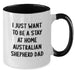 Funny Australian Shepherd Dog Gifts for Men from Dad, 'I Just Want To Be A Stay At Home Australian Shepherd Dad' Quote Two Tone Coffee Mug, Christmas Unique Gifts - Additional