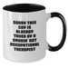 Funny Occupational Therapist Gifts from Men, Women, or Family - Sorry This Guy Is Already Taken By A Smokin' Hot Occupational Therapist Two Tone Coffee Mug Christmas Unique Gift - Additional