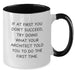 Funny Architect Quote Coffee Mug, Gifts from Friends to Architect, Unique Birthday Unique Gifts for Architect with Inspirational Quote, Two Tone Coffee Mug - Additional