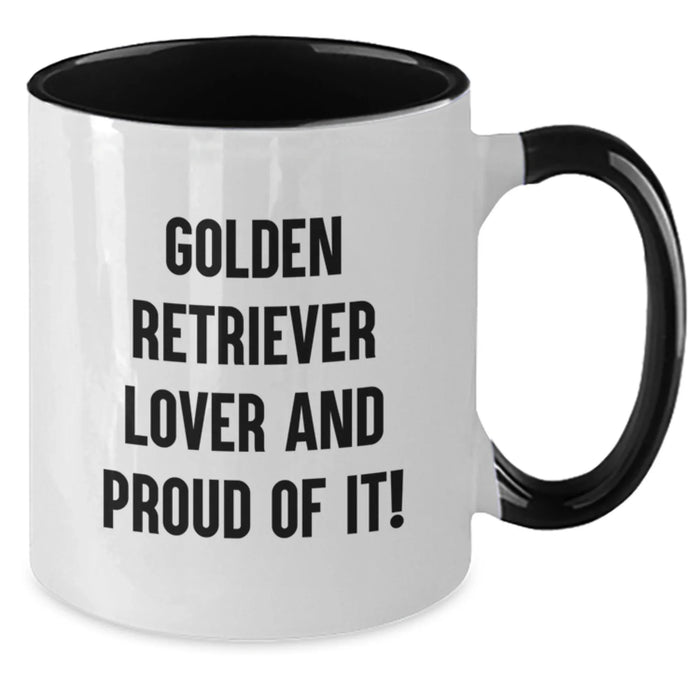 Golden Retriever Dog Lover Gifts from Friends, Funny Two Tone Coffee Mug for Birthday Unique Gifts, Golden Retriever Dog Enthusiast - Additional