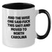 North Carolina Two Tone Coffee Mugs Funny Inspirational Birthday Unique Gifts from Friends to Family - Additional