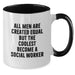Funny Social Worker Gifts from Men, Women, or Friends for Social Workers, Two Tone Coffee Mugs with Coolest Become A Social Worker Quote, Christmas Unique Gifts - Additional
