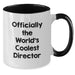 Funny Director Gifts from Men, Inspirational Two Tone Coffee Mugs for Director, Christmas Unique Gifts for Friends, World's Coolest Director Quotes - Additional