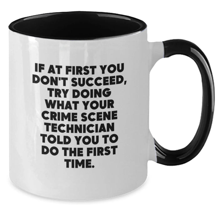 Funny Two Tone Coffee Mugs for Crime Scene Technician Birthday Unique Gifts from Men to Friends - Additional
