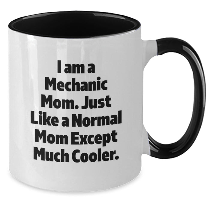 Funny Mechanic Gifts from Mom to Her Mechanic Son - Two Tone Coffee Mug for Graduation Unique Gifts - Additional