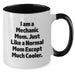 Funny Mechanic Gifts from Mom to Her Mechanic Son - Two Tone Coffee Mug for Graduation Unique Gifts - Additional