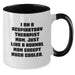 Funny Respiratory Therapist Gifts for Graduation - Two Tone Coffee Mug, 'I Am A Respiratory Therapist Mom', Gifts from Family to Respiratory Therapist Mom - Additional