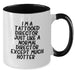 Funny Director Gifts from Friends, Christmas Unique Gifts for Director, I'm A Tattooed Director, Two Tone Coffee Mugs, Black and White, Red and White, Navy and White, Pink and White - Additional