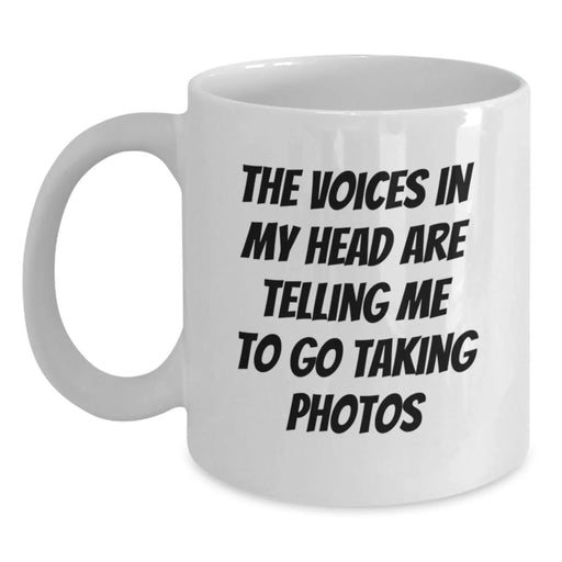 Funny Taking Photos Quote White Coffee Mugs for Birthday Unique Gifts from Friends to Photography Lovers, 11oz or 15oz Capacity, Ceramic, Microwave and Dishwasher Safe - Main