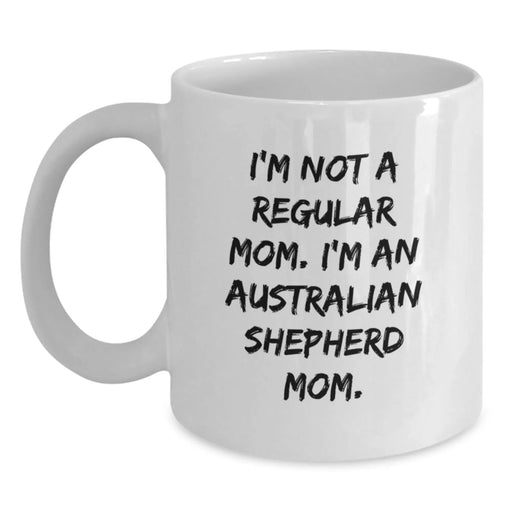 Funny Australian Shepherd Dog Mom Gifts, White Coffee Mug for Australian Shepherd Dog Lover, Gifts from Friends to Family for Christmas - Main