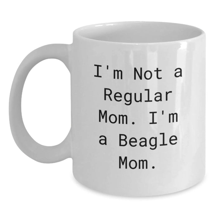 Beagle Dog Mom Funny Quote Christmas Unique Gifts from Family for Friends White Coffee Mug - Main